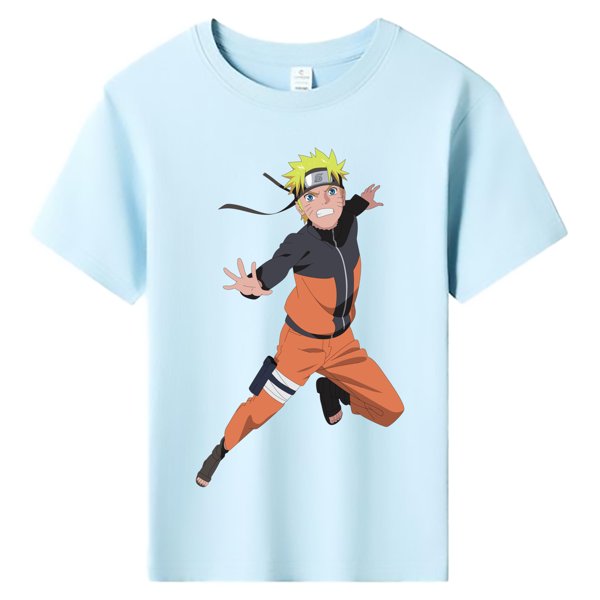 （画像用） NARUTO -ナルト- うずまき ナルト Uzumaki Naruto 綿100％キッズTシャツ（フロントプリント）